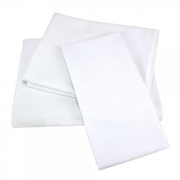 Rifz EKS108110-T1806 T-180 Elite Cotton Blend Flat Sheet, White - King Size - Medium - Pack of 6