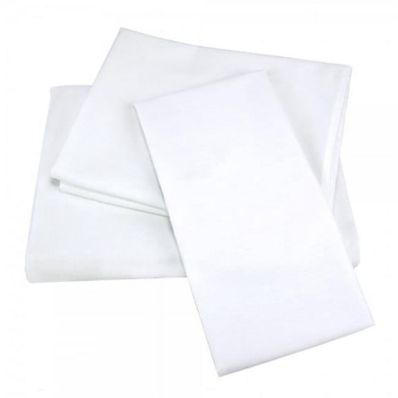 Rifz ETS66108-T1806 T-180 Elite Cotton Blend Flat Sheet, White - Twin Size - Medium - Pack of 6