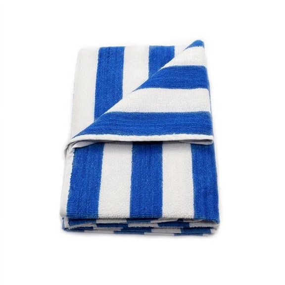 Rifz GOCB30701503 GOC Cotton Vat Dyed Blue Stripes Pool Towel, Blue - Pack of 3