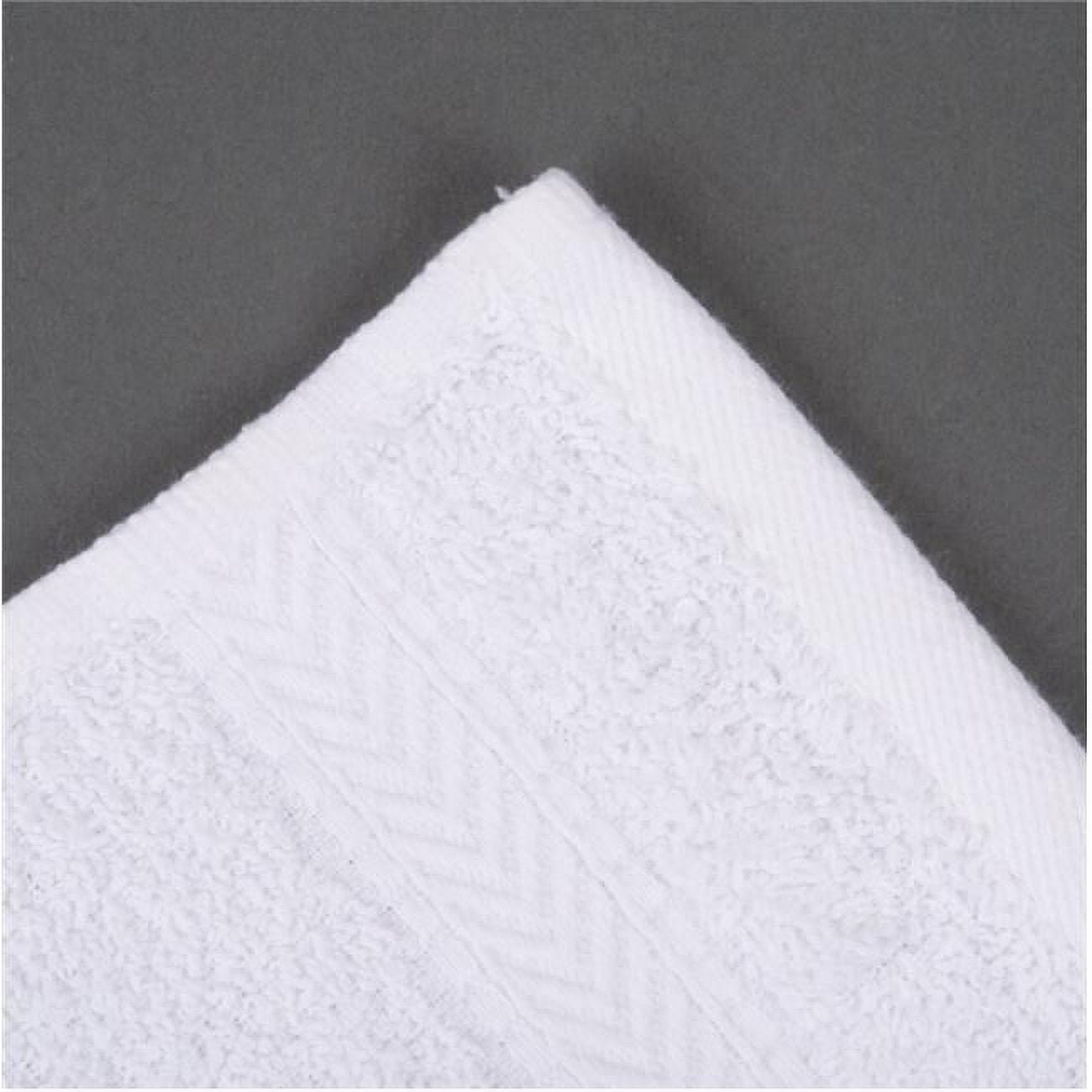 Rifz GOGD16304006 GOGD Collection Cotton Blend Dobby Hand Towels, White - Pack of 6