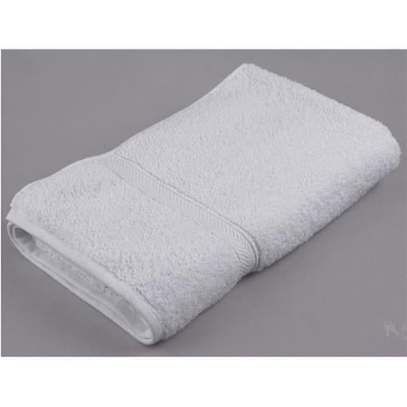 Rifz GOGD27501406 GOGD Collection Cotton Blend Dobby Bath Towels, White - Pack of 6