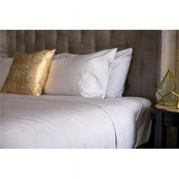 Rifz GSD Collection T-300 Blended Percale Sheets Type: Flat, Color: White, Size: Twin 66"X108" 6 PK