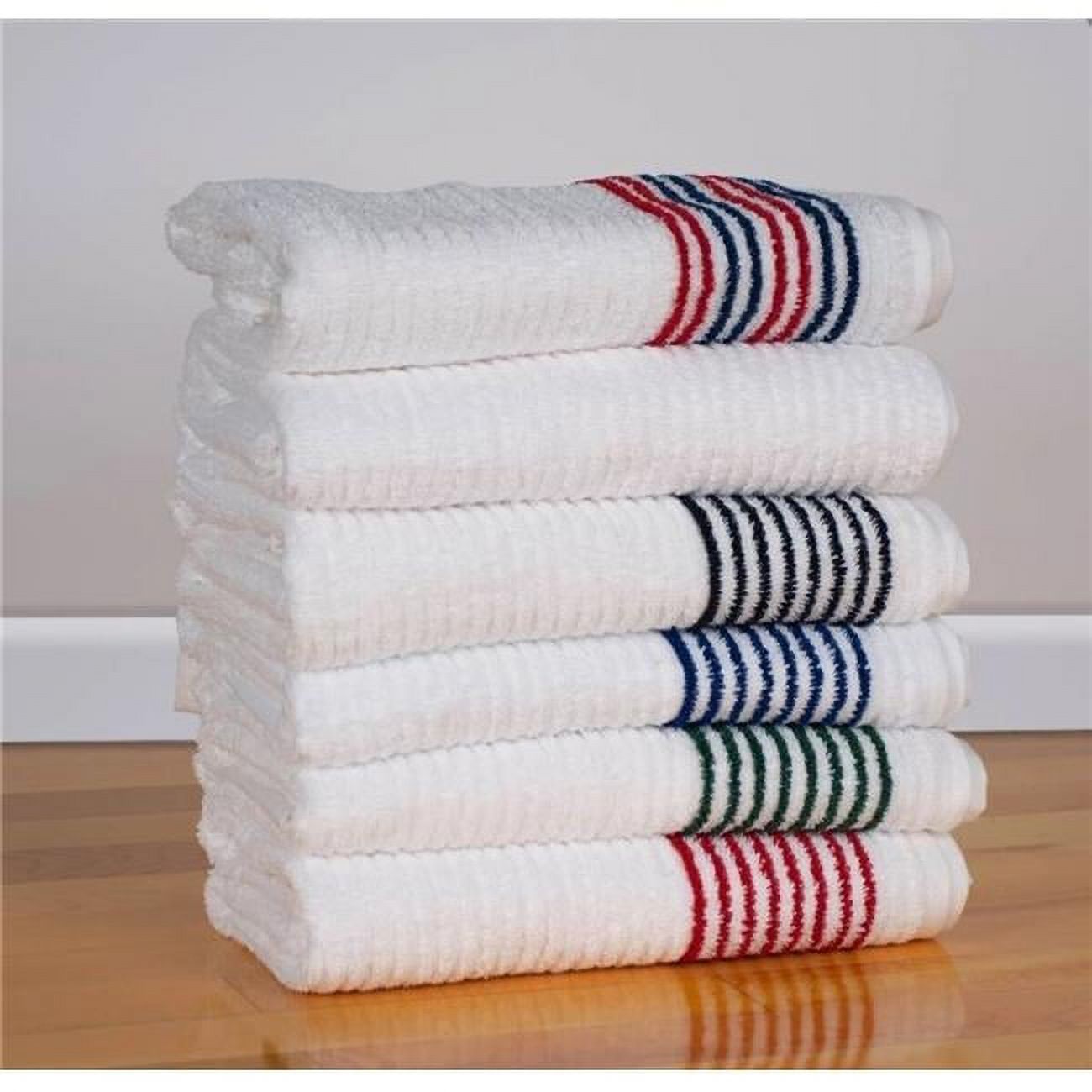 Rifz GSGT2244PL76 Special Gym Bath Towel, Plain White - Pack of 6