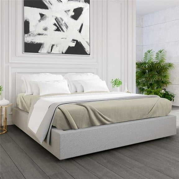 Rifz Textiles GPFQ9090VN GPF Collection Fleece Blanket size Queen color Vanilla 2 PK