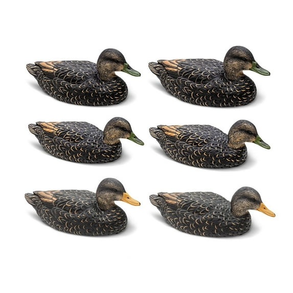 Rig Em Right Mainline Series Black Duck Decoys, 6 Pack