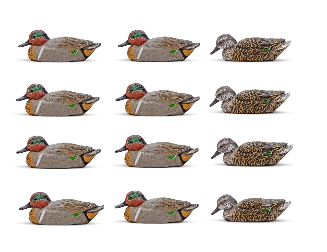 Rig Em Right Mainline Series Green-Winged Teal Duck Decoys, 12 Pack ...