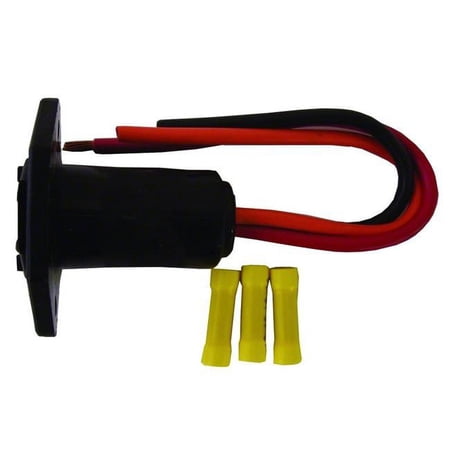 Rig Rite Manufacturing Receptacle 445 OEM Retrofit 3-Wire Trolling Motor 10-Gauge Male Plug-Red, Black and Yellow Finish