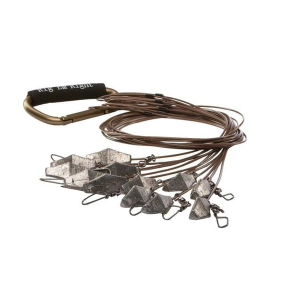 Rig'Em Right Xtreme Cable Texas Rig 4 oz Decoy Anchor Set 30" Pack of 12