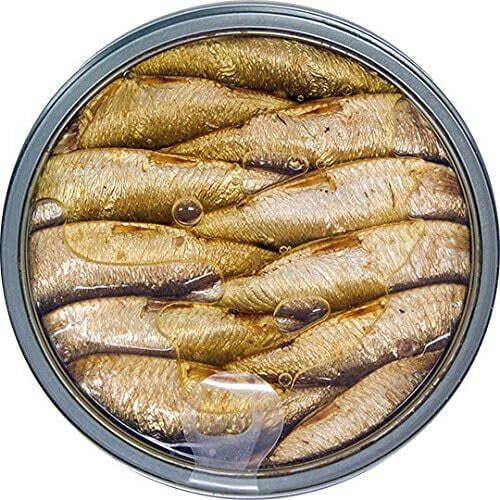Riga Gold Smoked Brisling Sardines in KKS1&nbsp;Olive Oil 4.23 Clear Top ounces (120g) (Pack 12)