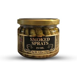 Riga Gold, Smoked Sprats in Oil KKS1- 8.82 oz/250g (Pack 3)