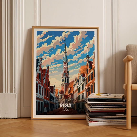 Riga Latvia Cityscape Wall Decor