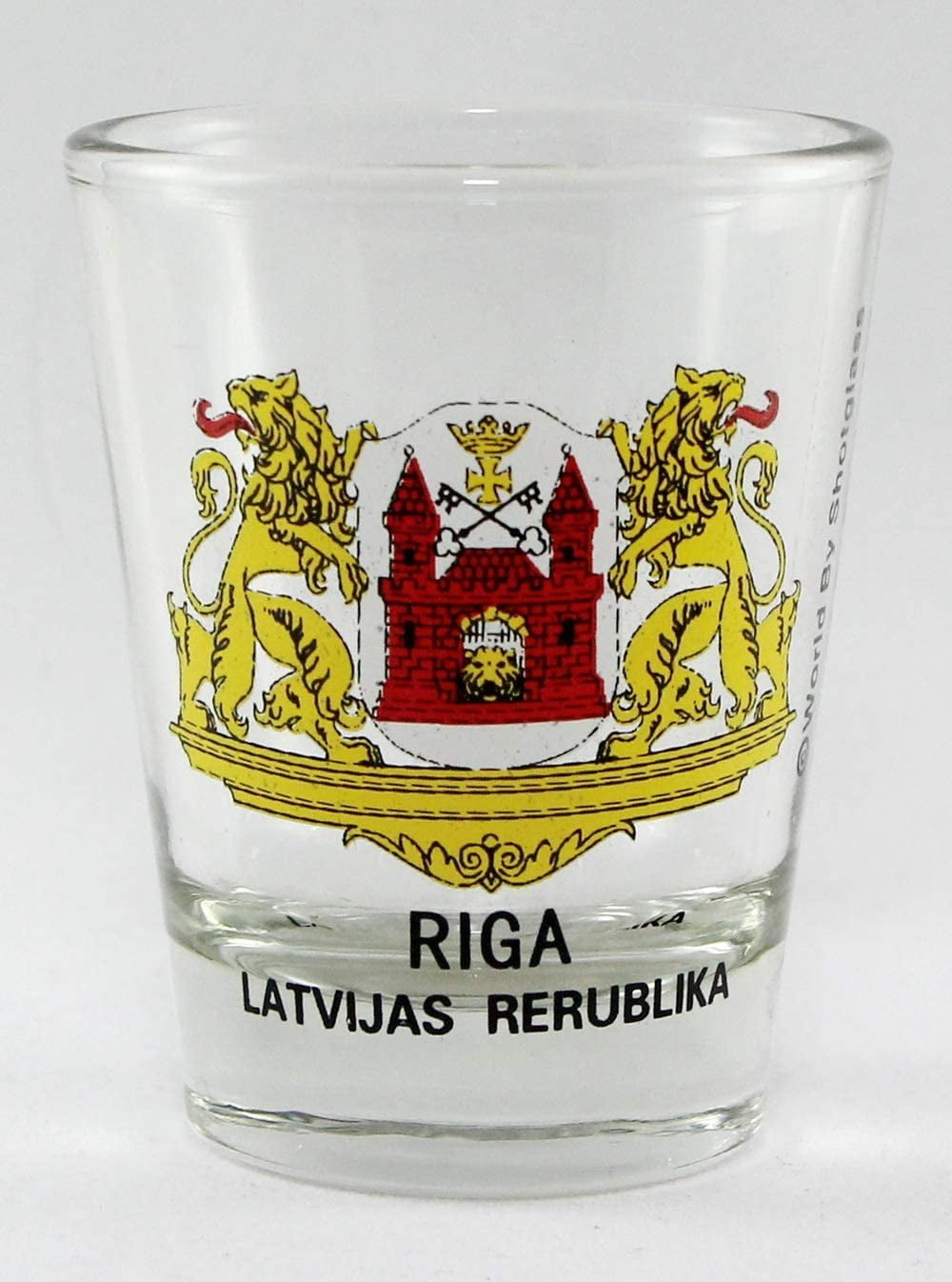 Italy Coat Of Arms Shot Glass – 2.25" Tall, Souvenir Collectible Glass