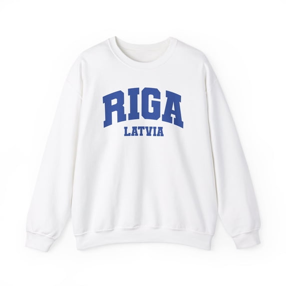 Riga Latvia Sweatshirt Gifts Crew Neck Shirt Long Sleeve Unisex