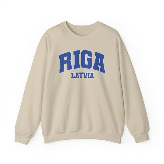 Riga Latvia Sweatshirt Gifts Crew Neck Shirt Long Sleeve Unisex