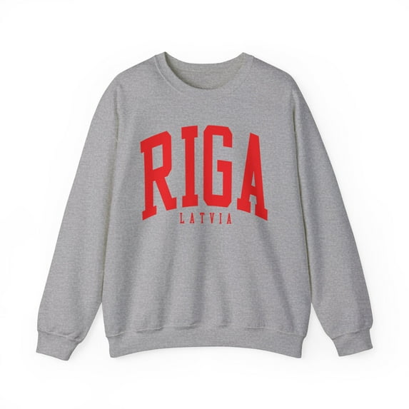 Riga Latvia Sweatshirt Gifts Crew Neck Shirt Long Sleeve Unisex
