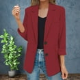 thumbnail image 1 of Rigardu Blazers for Women Casual Women Long Sleeve Blazer Womens Casual Jacket Pockets Long Sleeve Front Button Work Lapel Button Jacket, 1 of 9