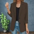 thumbnail image 1 of Rigardu Blazers for Women Casual Women Long Sleeve Blazer Womens Casual Jacket Pockets Long Sleeve Front Button Work Lapel Button Jacket, 1 of 9