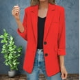thumbnail image 1 of Rigardu Blazers for Women Casual Women Long Sleeve Blazer Womens Casual Jacket Pockets Long Sleeve Front Button Work Lapel Button Jacket, 1 of 9