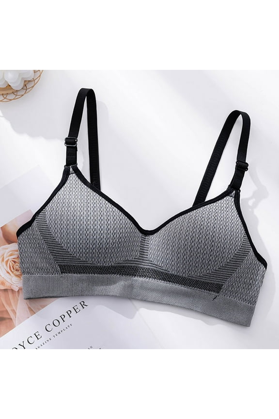Bras for Women Junior High School Students' Underwear Seamless with Cups Without Rings Girls' Bras Gathered And Comfortable Imitation Bras Push Up Bras for Women Black 32