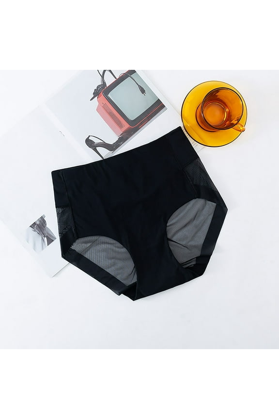 Hot Sale!! 2025 Trendy Panties for Women Soft Tummy Control Underwear Cheeky High Cut Stretch Ladies Briefs Body Beautifying Postpartum Abdominal Underwear Hip Lifting Body Shaping Briefs