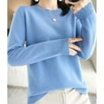 thumbnail image 1 of Rigardu Light Sweaters for Women Long Sleeve Crew Neck Lightweight Soft Knitted Pullover Knitted Blouse Sky Blue + M, 1 of 5