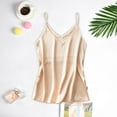 thumbnail image 1 of Rigardu Satin Sleepwear for Women Sleeveless Sleepwear Satin M-Xxl Fashion Silk Pajamas Underwear Women's Satin Top Brown Xxl, 1 of 4