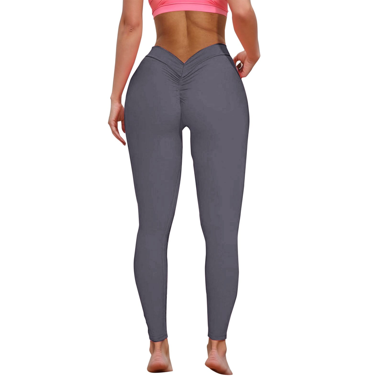 ZAAYO Sportlegging voor dames, scrunch, workout, leggings, compressie butt lifting, middelhoge taille, 26 inch, naadloze V-Rug, yogabroek, S