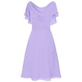 thumbnail image 1 of Rigardu Women Formal Wedding Bridesmaid High-waist Party Ball Prom Gown Cocktail Dress Polyester cool Casual women Purple+XL, 1 of 3