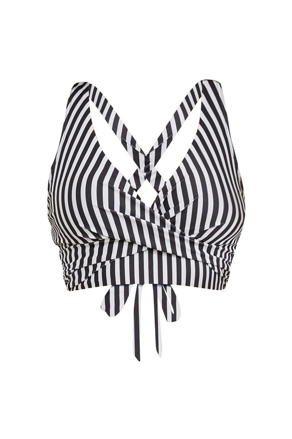 Women's Underwire Bikini Tops Push Up Criss Cross Swim Top Swimsuit V Neck Bikini Bathing Suit Top Only Underwire Full Coverage Bikini Top Up Swim Crop Top Tie Back Bathing Suit Tops