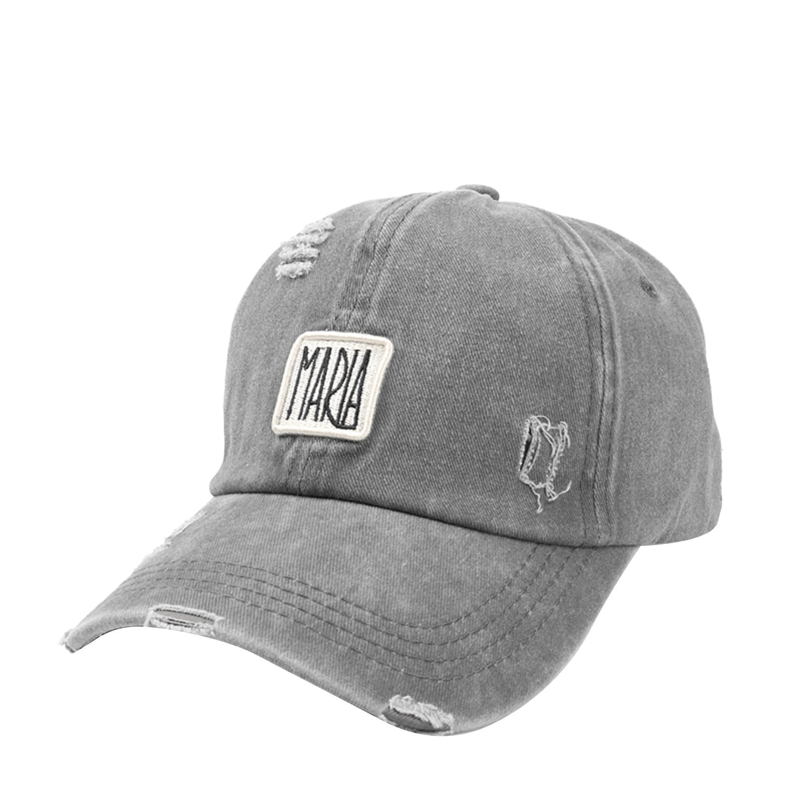 Funky Junque Women's Baseball Cap - Distressed Vintage Embroidered Patch Hat, "Home Hair Don't Care", Black, One Size - View #14