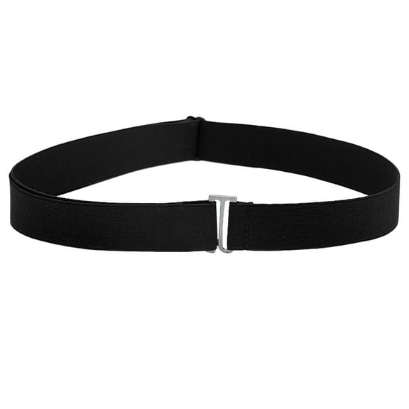 Rigardu belts for women Women Belt Elastic Stretch Waist Belt With Flat Buckle womens belt Black + One size