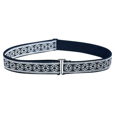 Rigardu belts for women Women Belt Elastic Stretch Waist Belt With Flat Buckle womens belt Navy Blue   One size