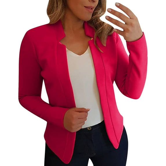 Rigardu blazer for women womens blazer blazer jacket women Autumn And Winter Small Suit Long Sleeve Solid Color Cardigan Jacket Jacket Suit RD1+L