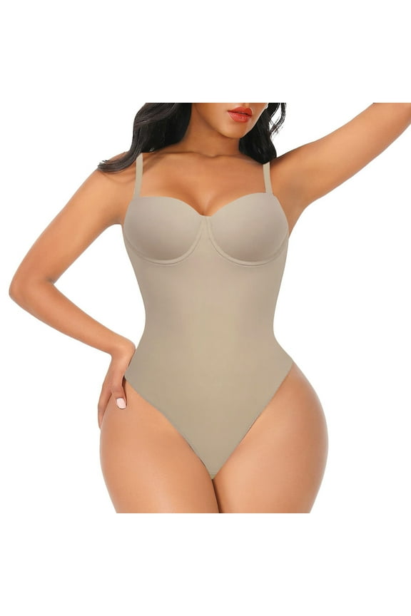 shapers for women Shapewear for Women Invishaper Halft Backbody Shaper Bra Plus Size Backless Built in Bra Shapewear shaperx bodysuit Beige + XL