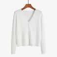 thumbnail image 1 of Rigardu cardigan for women womens cardigan womens cardigans fall Women's Autumn And Winter Long Sleeve V Neck Soft Knit Solid Color Cardigan White+One size, 1 of 4