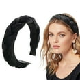 thumbnail image 1 of Rigardu headbands for women Braided Hair Band Braided Headband Women's Wide Vintage Padded Headband For Women And Girls hair accessories for women Black + One size, 1 of 4