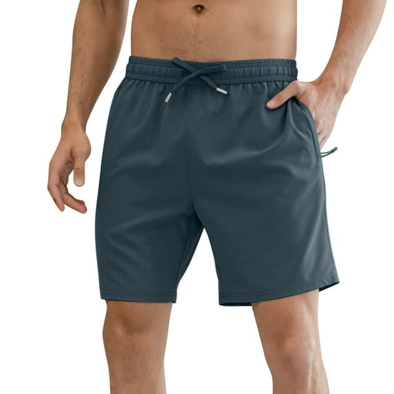 Rigardu mens shorts Male Spring And Summer Solid Color Shorts Ice Sense Zipper Pocket Slit Trousers Large Size Rope Five Point Pants shorts for men pants for men Green + S