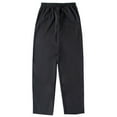 thumbnail image 1 of Rigardu pants for men Arab Men's Solid Color Elasticated Waist Pants Muslim Straight Pants with Side Pockets men's pants work pants for men Black + XL, 1 of 5