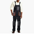 thumbnail image 1 of Rigardu suit for men Men's Denim Bib Overalls Mens Relaxed Fit Overalls Workwear With Adjustable Straps And Convenient Tool Pockets Black+L, 1 of 4