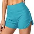 thumbnail image 1 of Rigardu swim shorts women Women's Swim Shorts with Pockets High Waisted Board Swimsuit Bathing Shorts Bathing Suit Bottom Boy Shorts Swimsuit Bottom Wide Elastic Band Swimbottom Green + L, 1 of 6