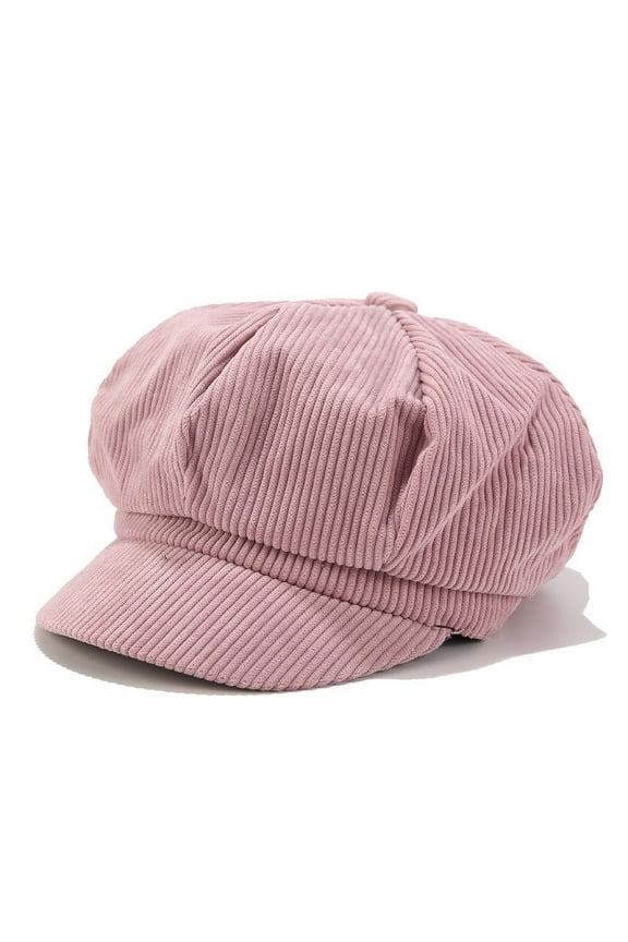visor hats for women Vintage Women Winter Solid Hat Beret Cap Korean Painter Newsboy Hotpink + One size