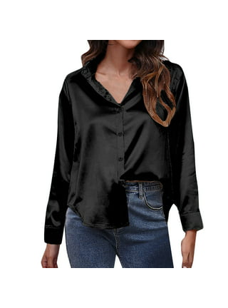 Women's Sleeveless Button Up Shirts for Work Casual Satin Silk Blouse Shirt  Summer Chiffon Vest : : Clothing, Shoes & Accessories