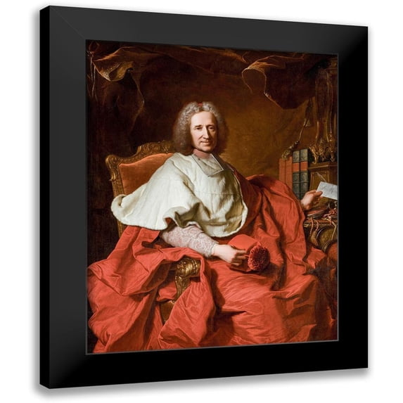 Rigaud, Hyacinthe 20x24 Black Modern Framed Museum Art Print Titled - Portrait of Cardinal Guillaume Dubois