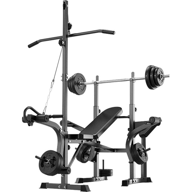 Rigel 600lbs 6 in 1 Adjustable Olympic Weight Bench Set with Leg