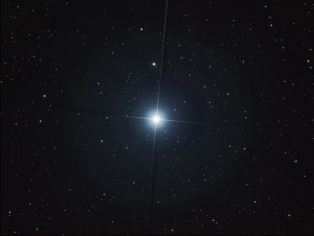 Rigel is the brightest star in the constellation Orion Canvas Art - Filipe AlvesStocktrek Images (16 x 12)