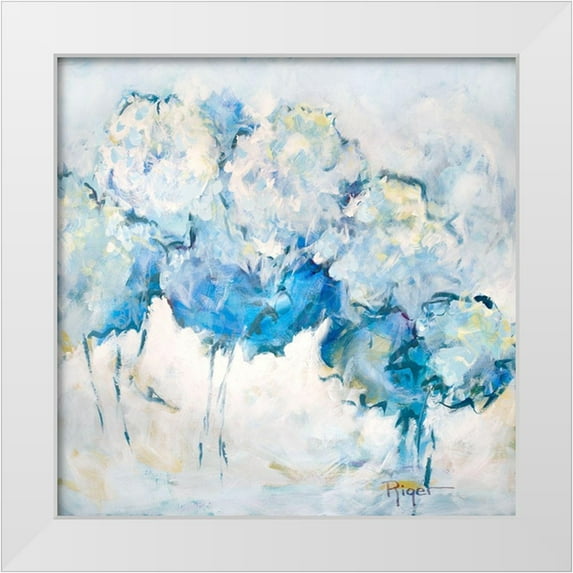 Riger, Sue 20x20 White Modern Wood Framed Museum Art Print Titled - Hydrangeas on My Mind IV