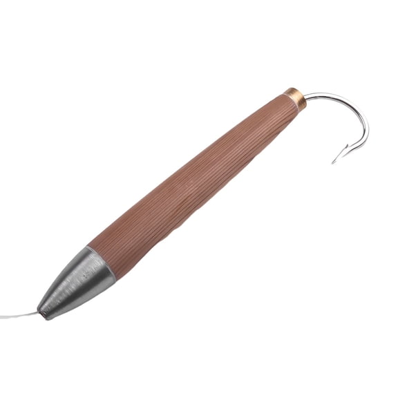 Rigged Cedar Tuna Lure Cast Wood Trolling Pencil Bait Drag Stickbaits