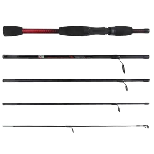 Rigged and Ready Spinning Travel Fishing Rucksack Rod 5' 6" 170 cm . Compact Length 15.5’ 40 cm