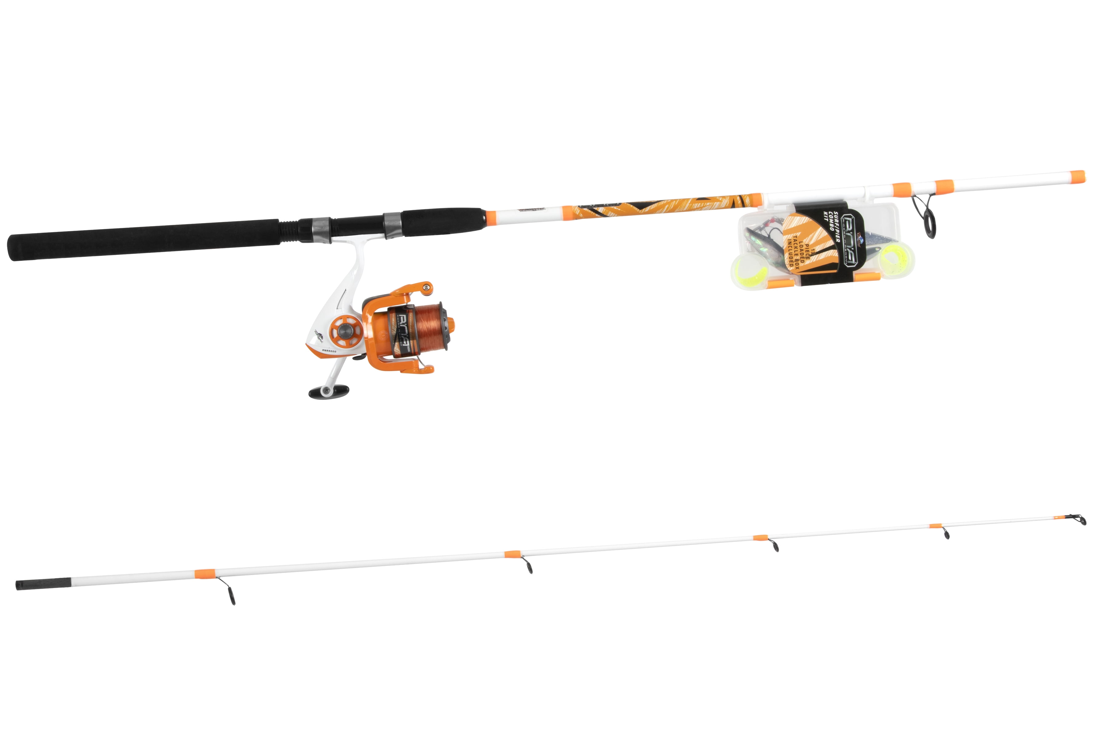  Fiberglass Fishing Pole - Strike Series Collapsible Rod and Spinning  Reel Combo Gear for Catching Walleye, Bass, Trout, and More by Wakeman  (Black) : Sports & Outdoors