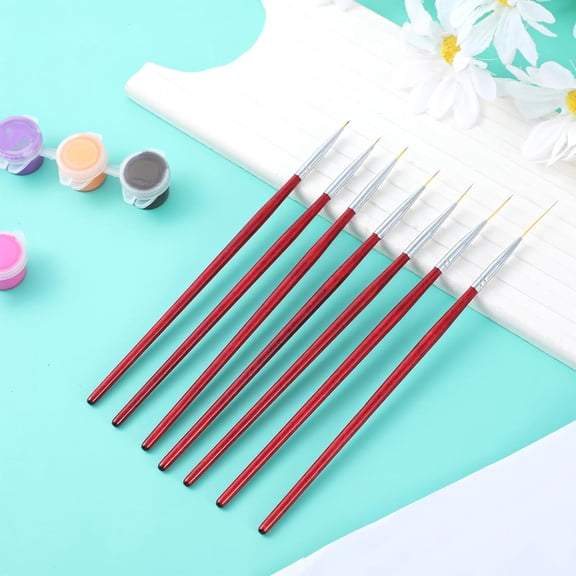 Rigger Artist Paint Brush, Flexible Extra Long Fine Point Tip Pinstriping Scroll Outlining Brush for Watercolor Oil Gouache Pastry Cookie